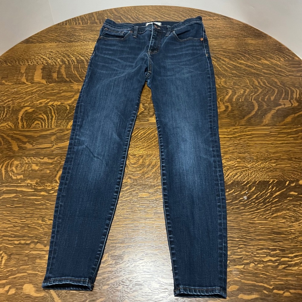 Madewell Jeans Women 30 Blue 9" High Riser Skinny Skinny Dark Wash Denim